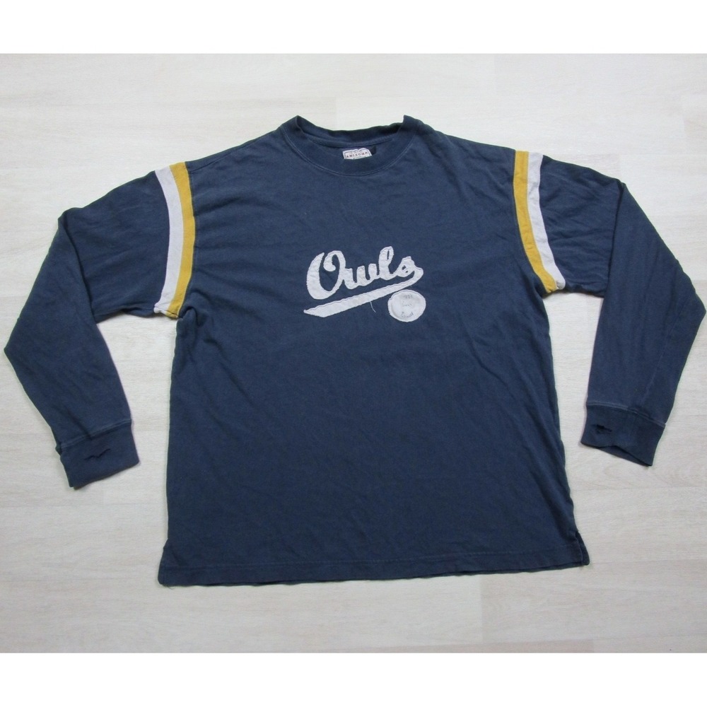 Vintage Y2K Arizona Jeans Co. Long Sleeve‎ T-Shirt Men's (M) Opaque Print Owls